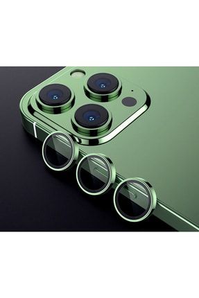 Iphone 13 Pro Ve 13 Pro Max Uyumlu Yeşil Kamera Lens Koruyucu KMRLNSKRYC01