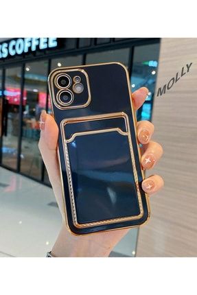 Iphone 11 Uyumlu Jolie Gold Detaylı Lüx Kart Cepli Silikon Kılıf Uyumlu JLEIP11-MLY441