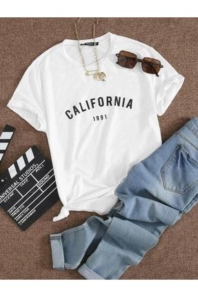 Blackrock Unisex Beyaz Oversize %100 Pamuk California T-shirt BR-CALİFORNİA