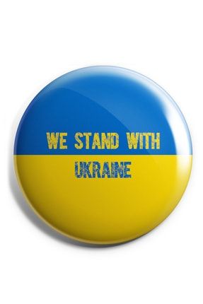 We Stand Wıth Ukraıne (ukrayna'nın Yanındayız) Iğneli Çanta Rozeti R359