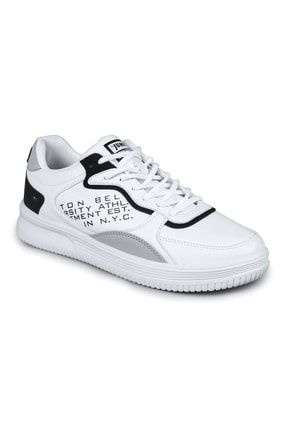 Beyaz - Gri - Siyah Erkek Spor Ayakkabı KNL509