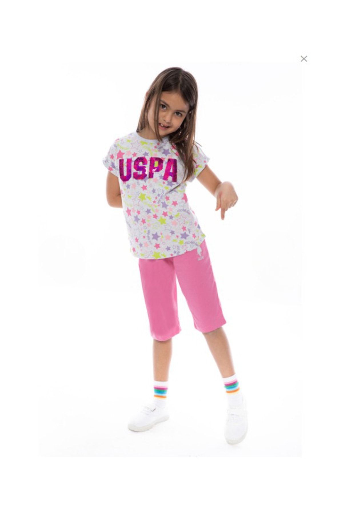 U.S. Polo Assn.-Capri-Anzug für Mädchen 4