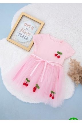 Kız Bebek Kirazlı Tütü Elbise 7227373