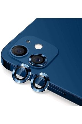 Iphone 12/12 Mini Uyumlu, Alüminyum Alaşım Temperli 3d Kamera Lens Koruyucu Mavi [2'li Set] HYPRA_iP12/12MN_LNS