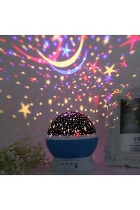 Goka Döner Star Master Projeksiyon Gece Lambası Çocuk Odası Lamba Sunset Yıldız Ay Gece Led A++ 0003