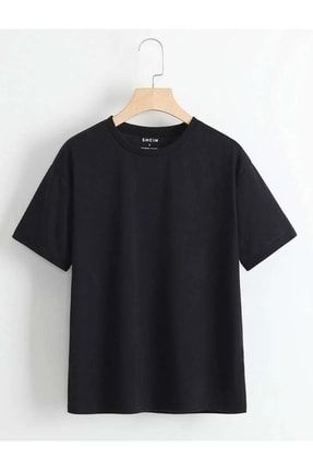 Blackrock Unisex Siyah Ovirsize %100 Pamuk T-shirt. BR-DUZ