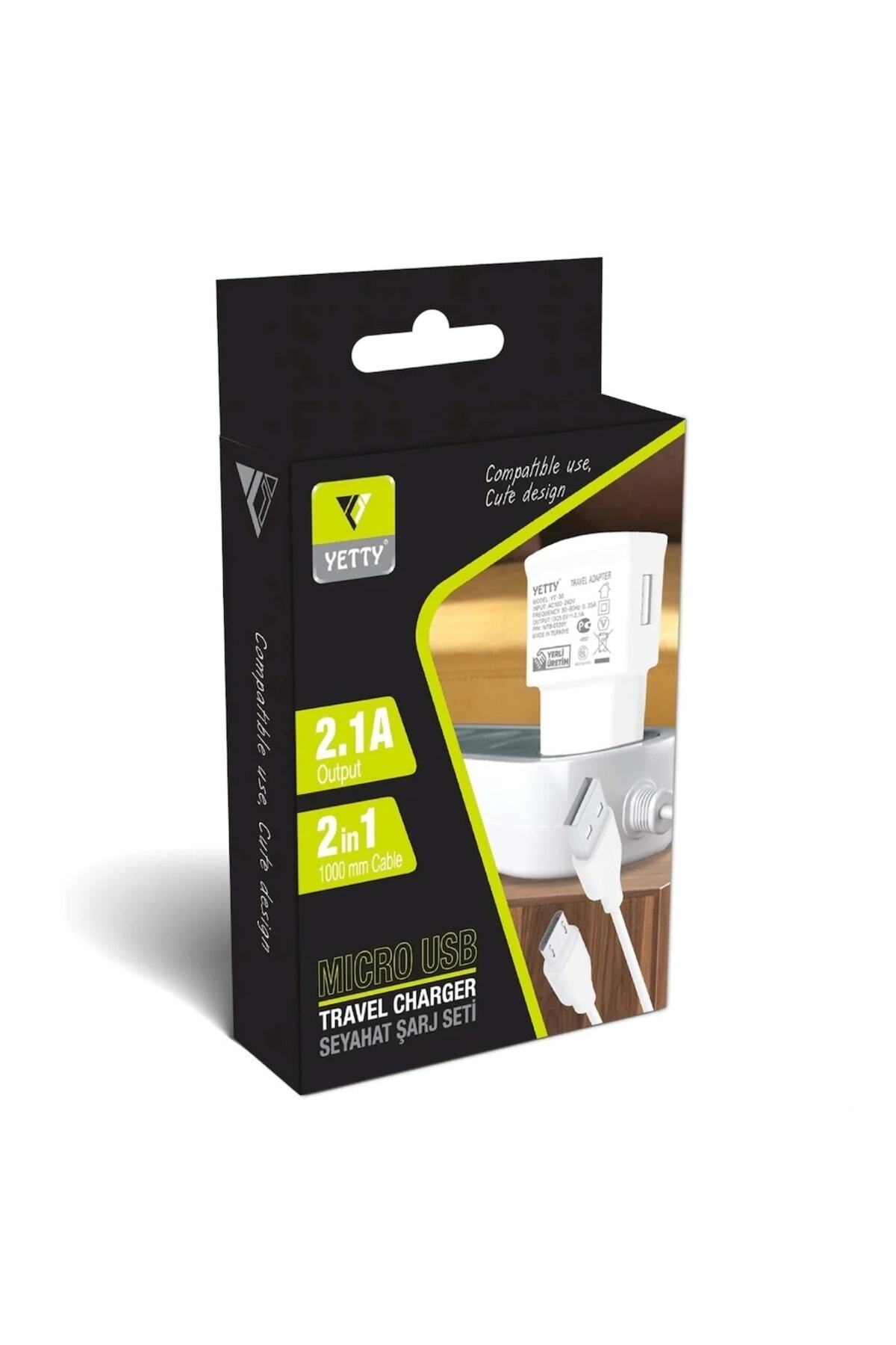 Şarj Aleti 2.1 Amper Beyaz 1.2 Mt Kablo