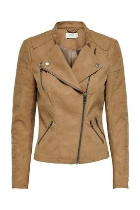 Ava Faux Leather Bıker Otw Noos Kadın Jacket 15102997 15102997-Tigers Eye