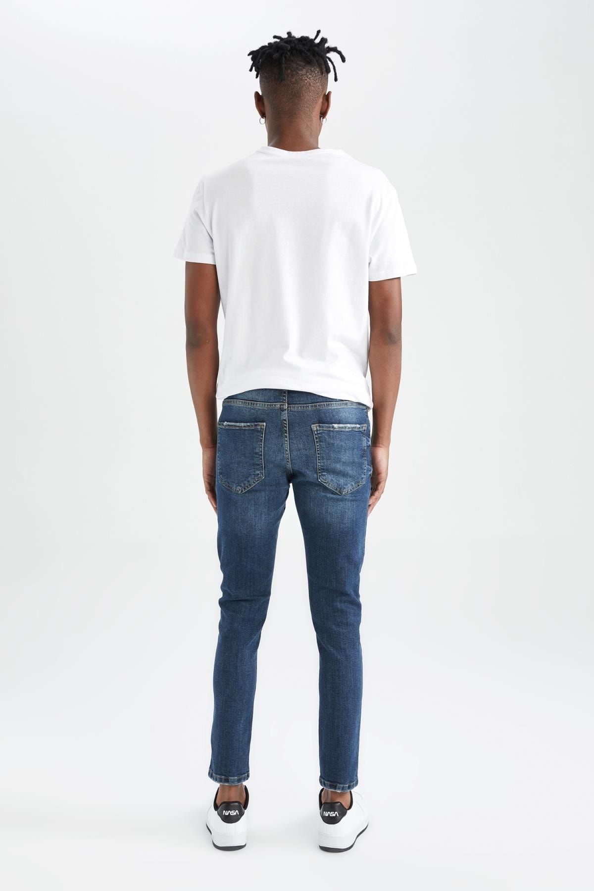 DeFacto-Pantaloni îngusti de jeans cu talie normală super slăbiți 6