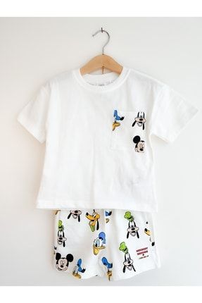 Erkek Çocuk Disney Mickey Friends Tshirt Şort 2'li Takım MS7881