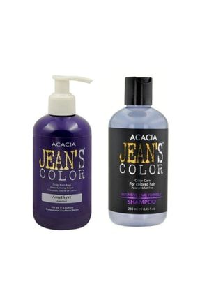 Jean's Color Ametist Saç Boyası 250 Ml. Ve Jean's Color Boya Koruyucu Şampuan 250 Ml. ST00283