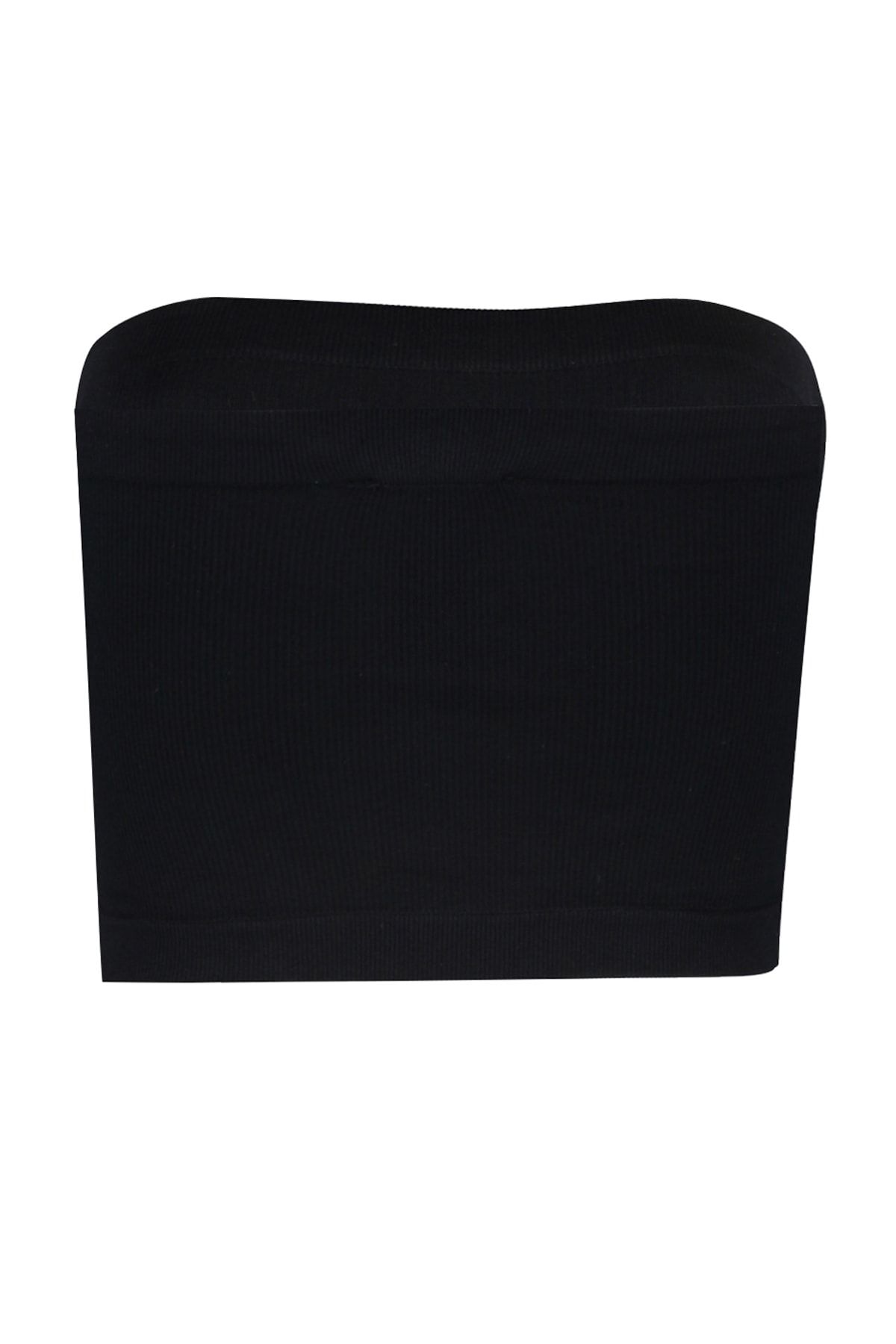 Trendyol Collection-Black to White 2-Piece Seamless Ribbed Strapless Knitted Sports Bra 9