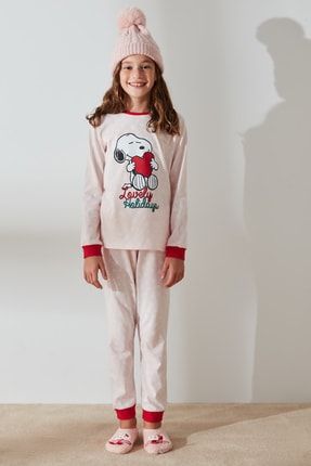 Kız Çocuk Snoopy 2li Pijama Takımı PNN2U0AJ21SK-PN11