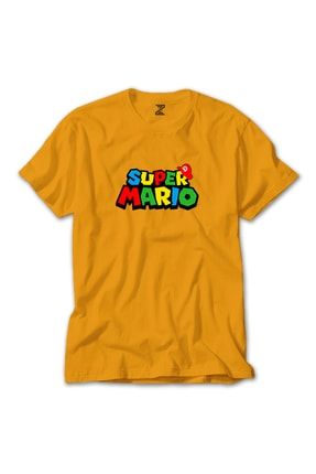 Super Mario Logo Sarı Tişört RT0727Y