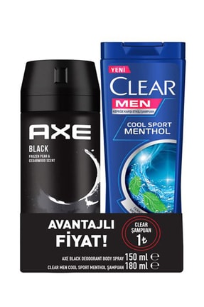 Black Deodorant 150 Ml + Clear Sampuan 180 Ml TYC00422159330