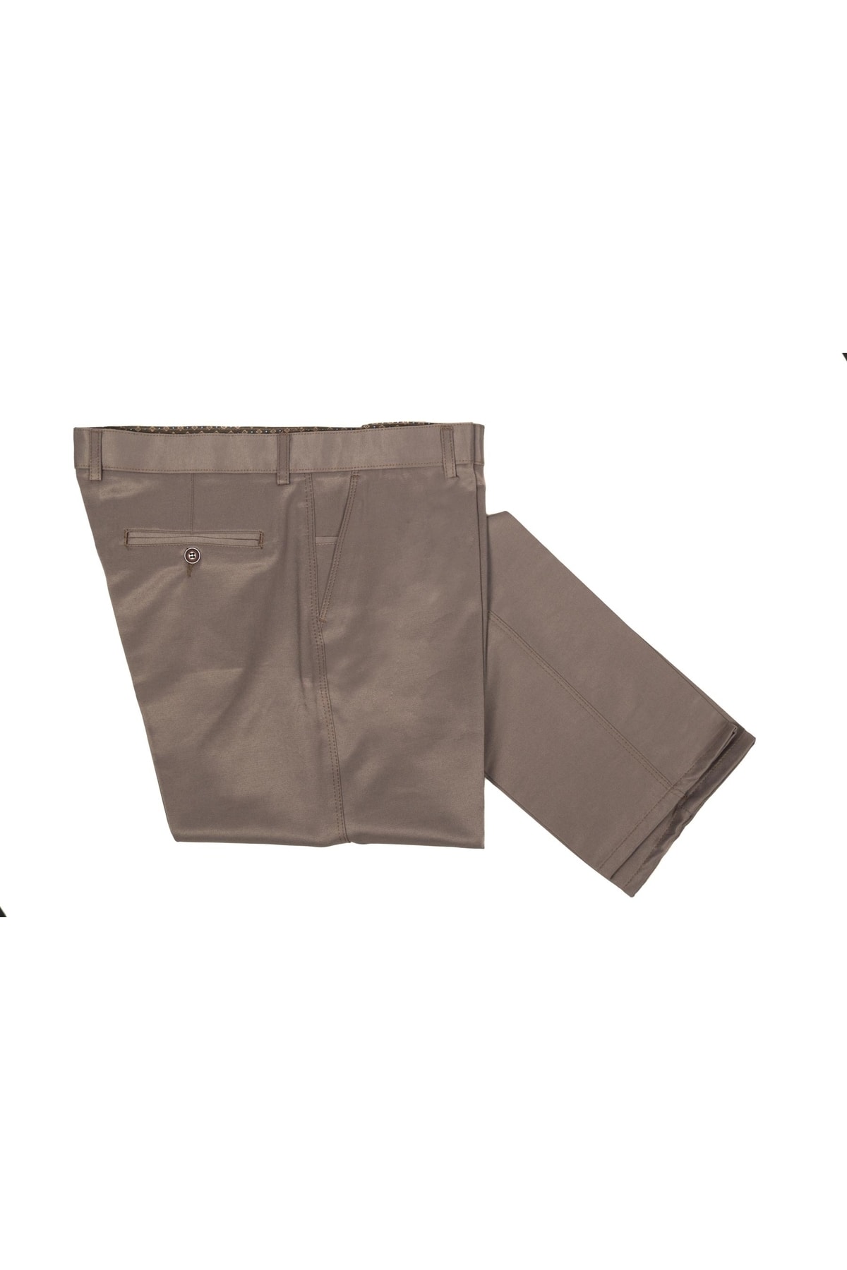 Erkek Keten Pantolon — قهوه‌ای Yh7557987