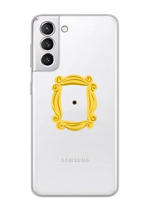 Samsung Galaxy S21 Fe Uyumlu Friends Monicanın Çerçevesi Tasarımlı Şeffaf Telefon Kılıfı GS21FE-SF-FRA
