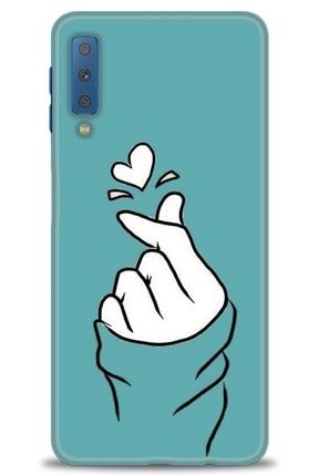 Samsung Galaxy A7 2018 Kılıf Hd Baskılı Kılıf - Mutluluk + Temperli Cam kmsm-a7-2018-v-195-cm