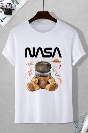 Nasa Baskılı Tasarım T-shirt TSHH-bear-nasa
