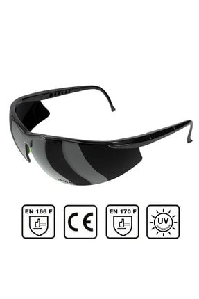 Iş Güvenlik Gözlüğü Kaynak Koruyucu Silikonlu Gözlük S600 Siyah 19610