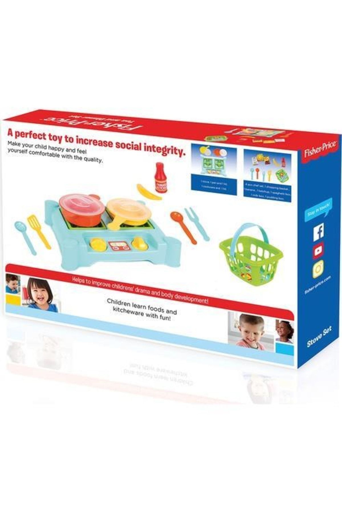 Fisher Price 1822 Educational Tutorial Kitchen and Domestic Toy Stove Cooker Set