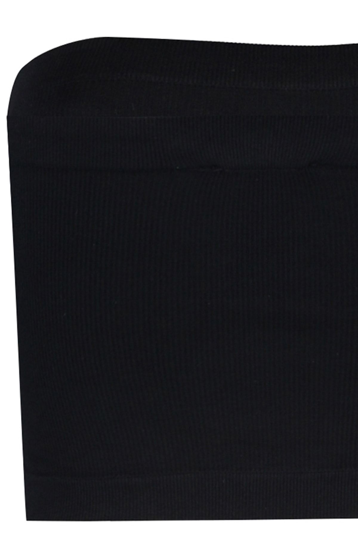 Trendyol Collection-Black to White 2-Piece Seamless Ribbed Strapless Knitted Sports Bra 8
