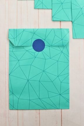 Sea Green Mini (7*13CM) Kağıt Zarf/hediye Zarfı, Kağıt Poşet 10 Adet a0332