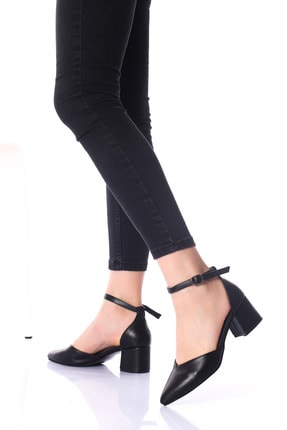 Kadın Siyah Bağcıklı Topuklu Ayakkabı 9999108