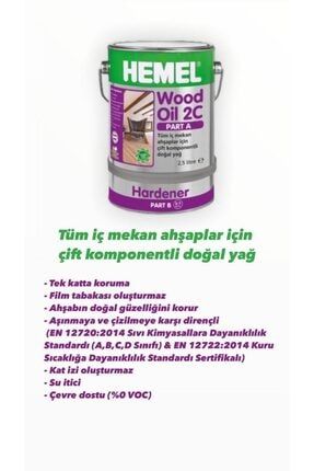 Wood Oil 2c Set Çift Komponentli Doğal Yağ Clear 0,900lt WO013