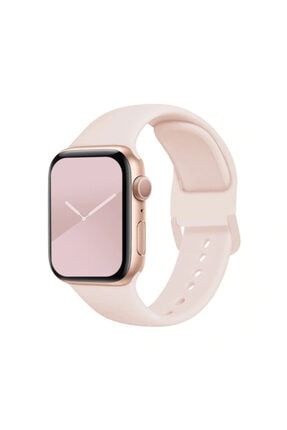 Apple Watch 42mm 44mm 45mm 49mm 1/2/3/4/5/6/se/7/8/ultra Spor Silikon Kordon 23-pink Sand 11685