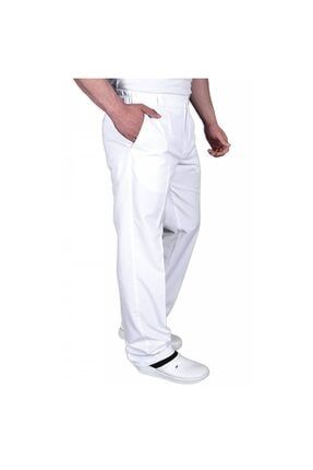 Erkek Beyaz Kemerli Aşçı Pantolonu hr99