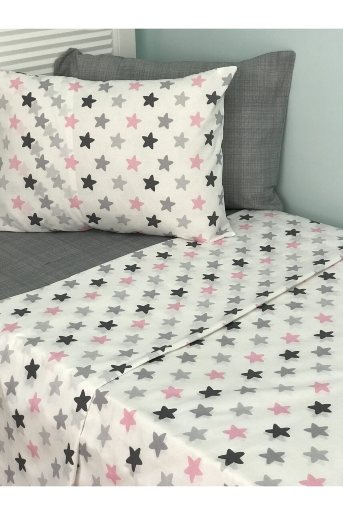 Sedef Home Collection Pembe Yildizli Tek Kisilik Nevresim Takimi Fiyati Yorumlari Trendyol