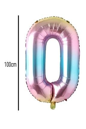 0 Rakamı Folyo Balon Renkli (100cm) BLLN101163