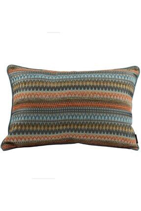 Mcalister Textiles Curitiba Yastık Kılıfı |dekoratif Kırlent Turuncu Mavi 60 X 40 MC2668