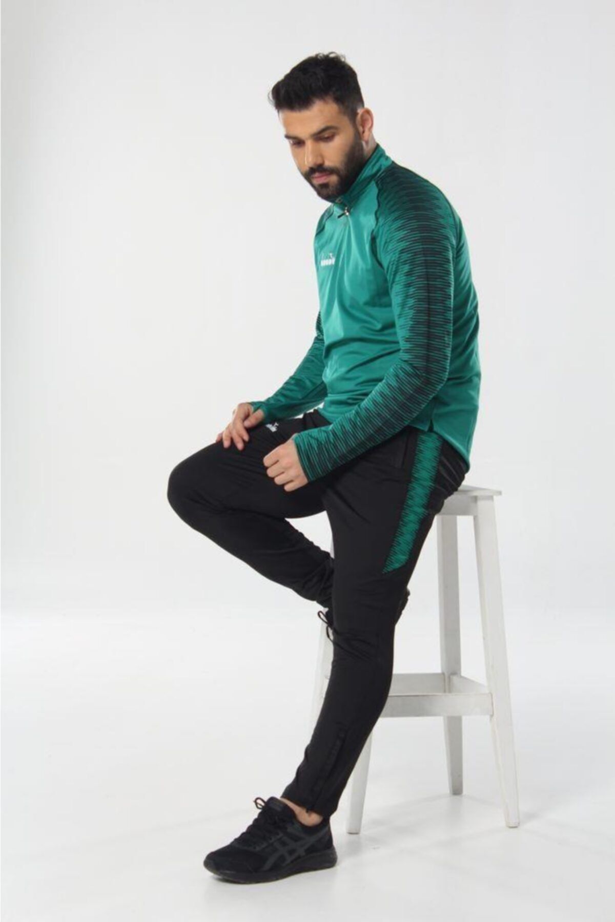 ست گرمکن ورزشی سبز مردانه و زنانه لباس آموزش ریتم یونیزکس Diadora