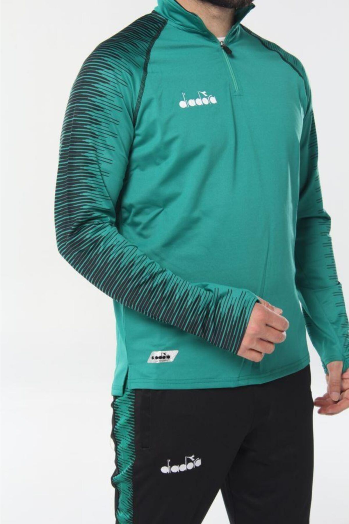 ست گرمکن ورزشی سبز مردانه و زنانه لباس آموزش ریتم یونیزکس Diadora