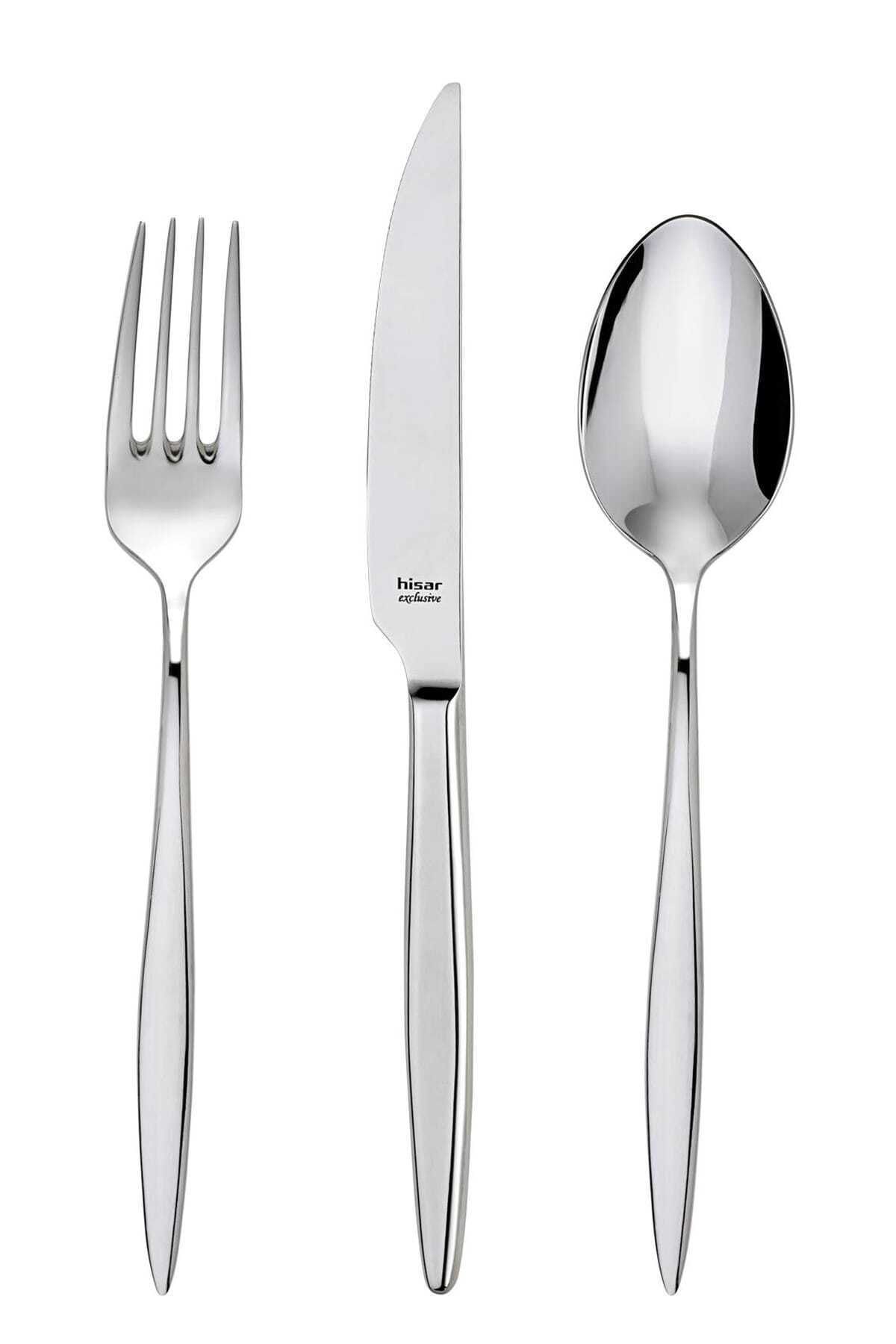 Hisar-Mercury Plain Fork Knife Spoon Set 89 Pieces 2