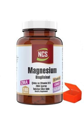 Zma Magnesium Bisglisinat Vitamin B6 Folik Asit 180 Tablet + Hap Kutusu NCS Zma 180 Tablet