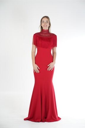 Kadın Kırmızı Gece Elbisesi LANA-RT-001