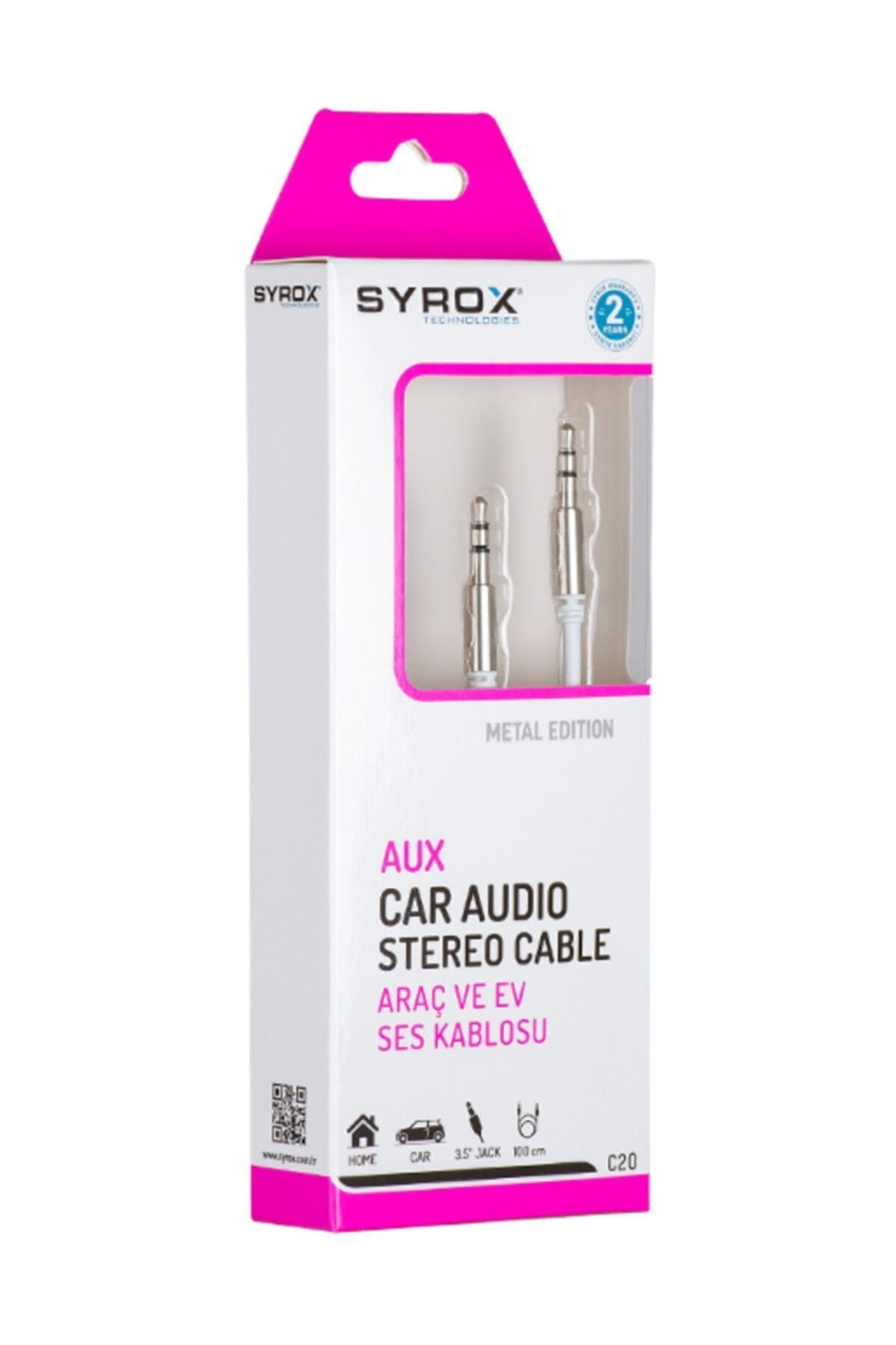 C20 Aux Araç Ve Ev Ses Kablosu Syrox C20 Aux Araç Ve Ev Ses Kablosu
