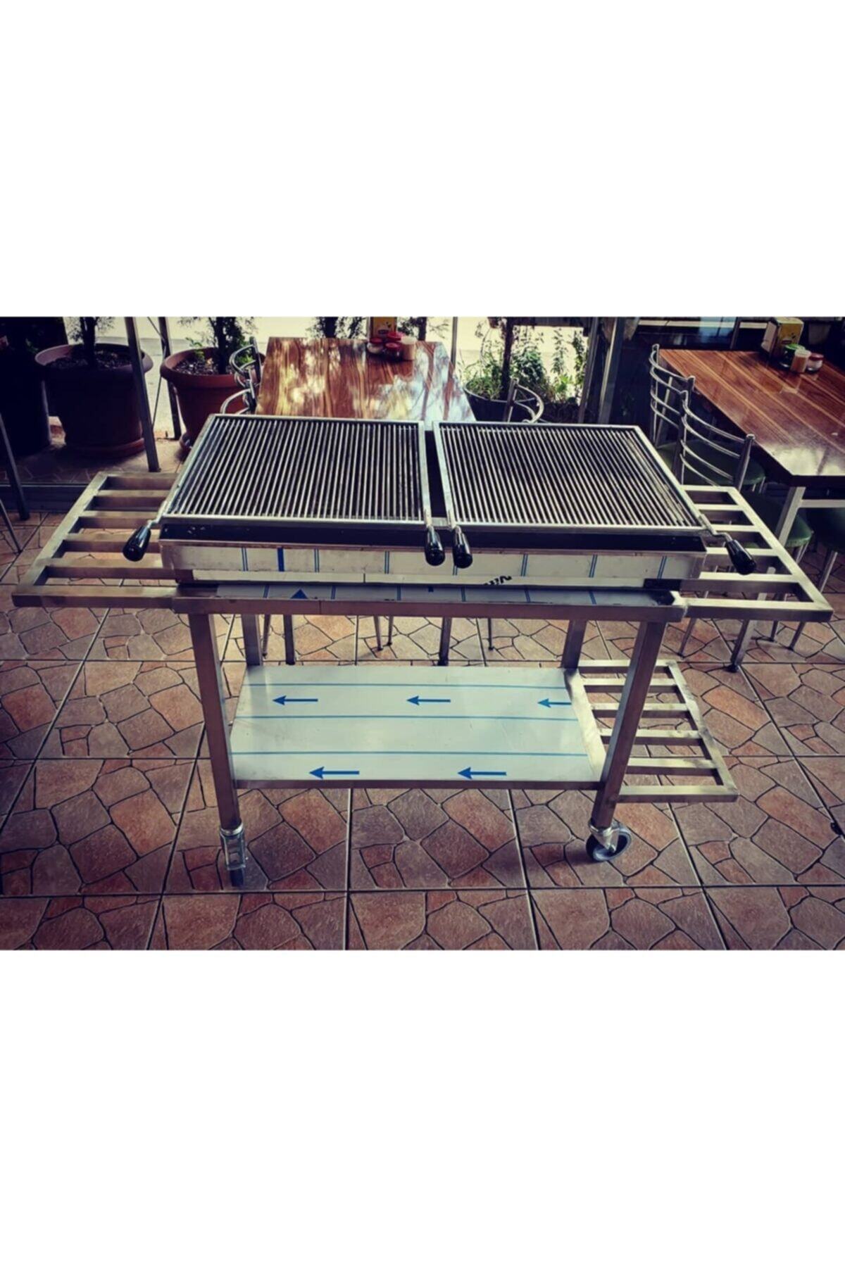 Tuğlalı Seyyar Mangal, Kömürlü Izgara Mangal Portatif -100cm-