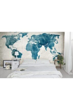 Sıvalı Duvar Dokulu Dünya Haritası harita-139