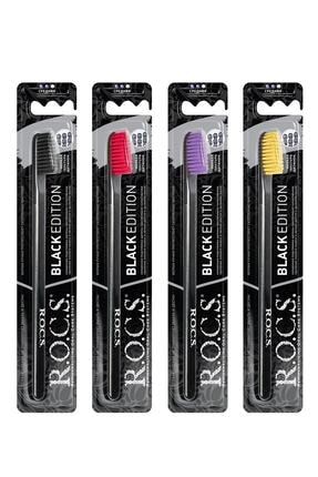 R.o.c.s Rocs Sensation Whitening Black Edition Diş Fırçası (4 ADET) 4607152730425-4lü