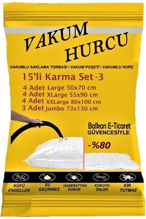 15'li Karma Set-3 Vakumlu Hurç - Vakumlu Poşet - VakumHurcu1073