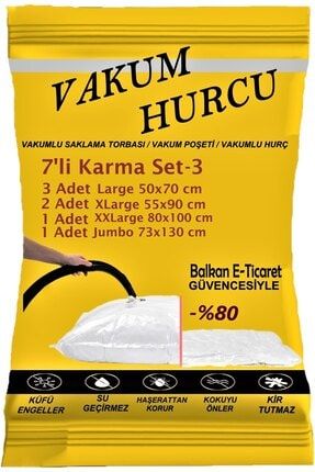 7'li Karma Set-3 Vakumlu Hurç - Vakumlu Poşet - VakumHurcu1049