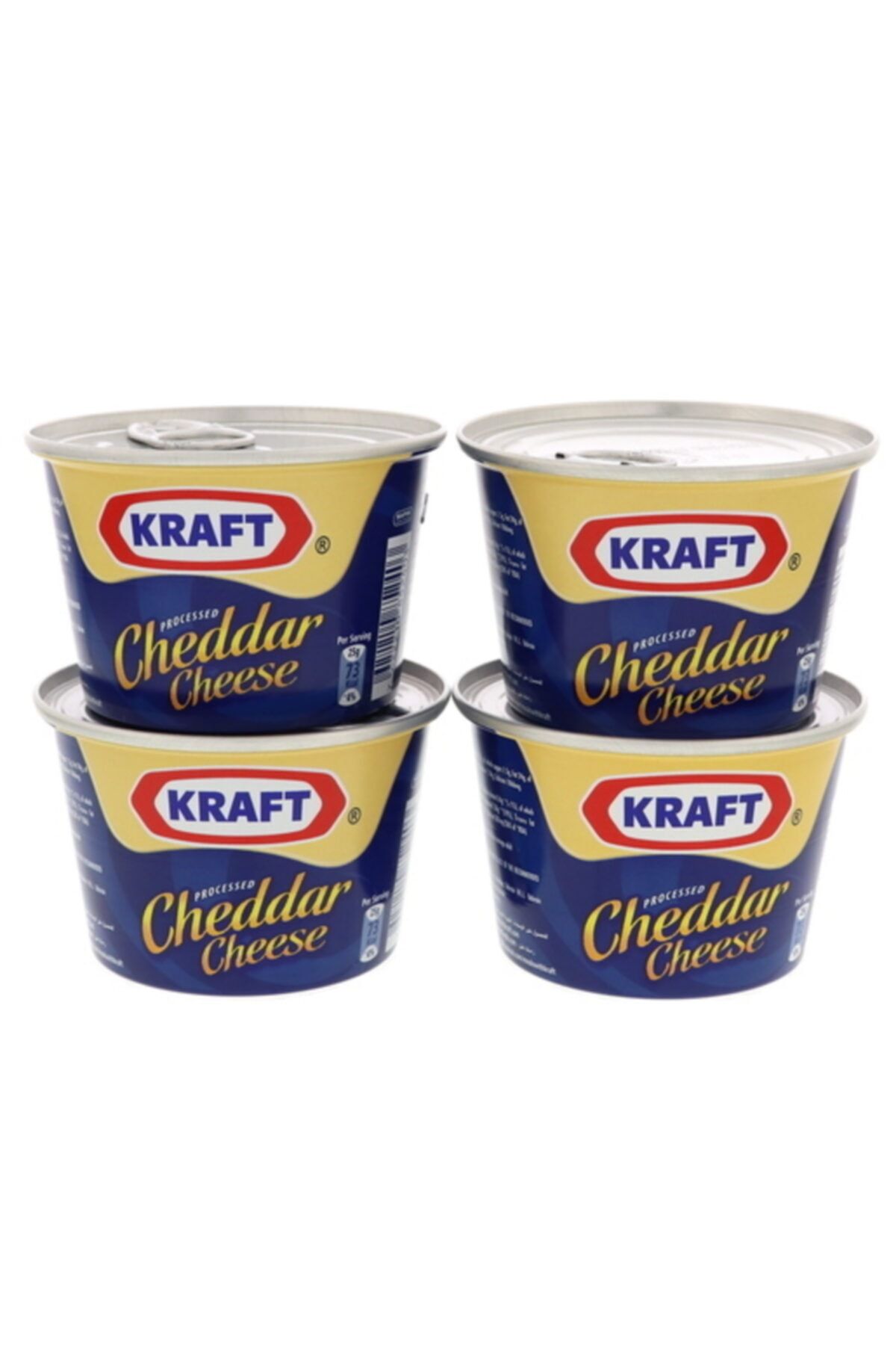 Kraft Processed Cheddar Cheese 190g × 4 Pcs