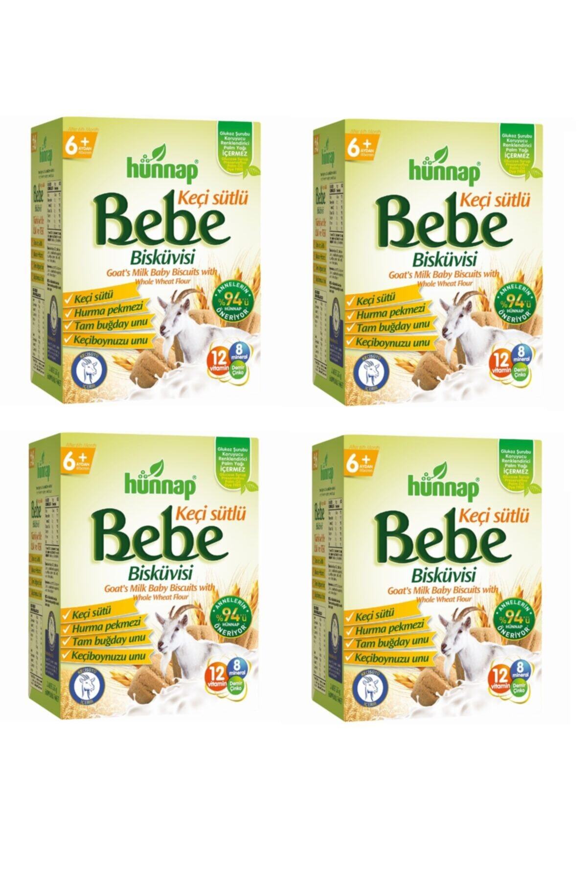 Hünnap Keçi Sütlü Bebek Bisküvisi 400 gr 4 Adet