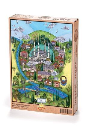 Türkiye Minyatürleri - Edirne - Nasuhi Hasan Çolpan Ahşap Puzzle 1000 Parça 8682139757035