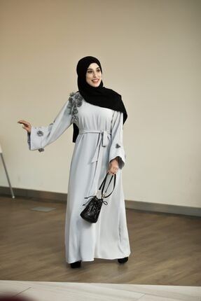 Kadın Taş Rengi Gümüş Elbise ahenk00002