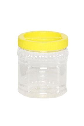 Pet Bidon Saklama Kabı Plastik Kavanoz 1 lt 1 Adet Şeffaf Kap 1 lt-1